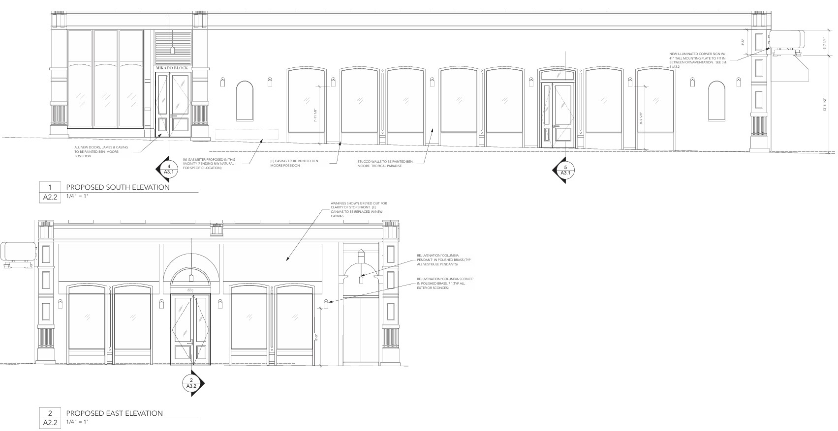An architectural drawing of the update entry and ground floor level.
